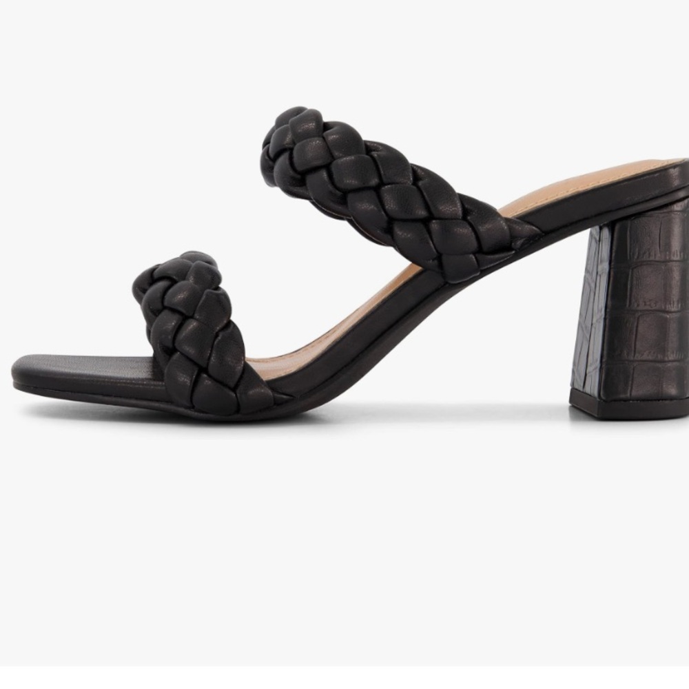 Dunes + CUSHIONAIRE Technology Women's Iris braided Heel Sandal +Memory Foam